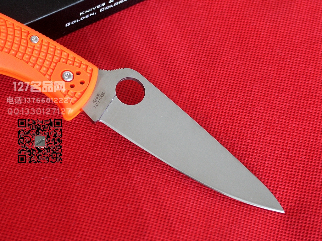 美国蜘蛛SPYDERCO C10FPOR颠峰战士橙色 127名刀网