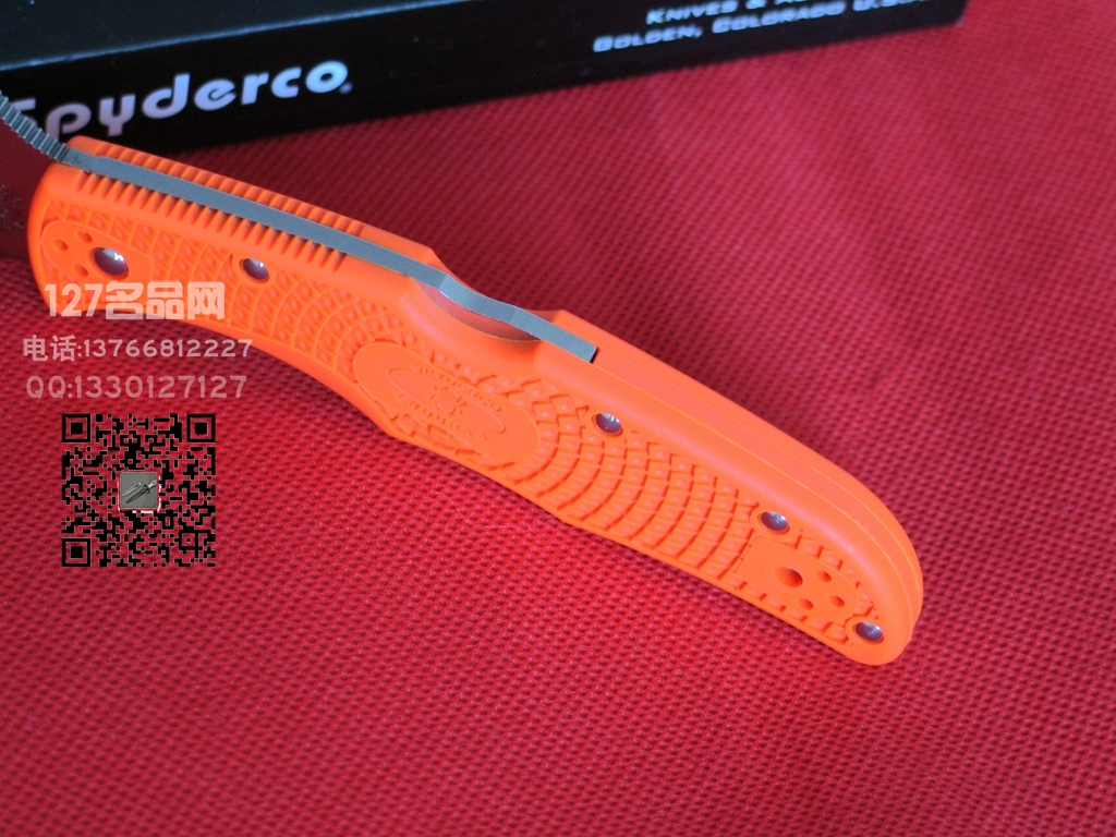 美国蜘蛛SPYDERCO C10FPOR颠峰战士橙色 127名刀网