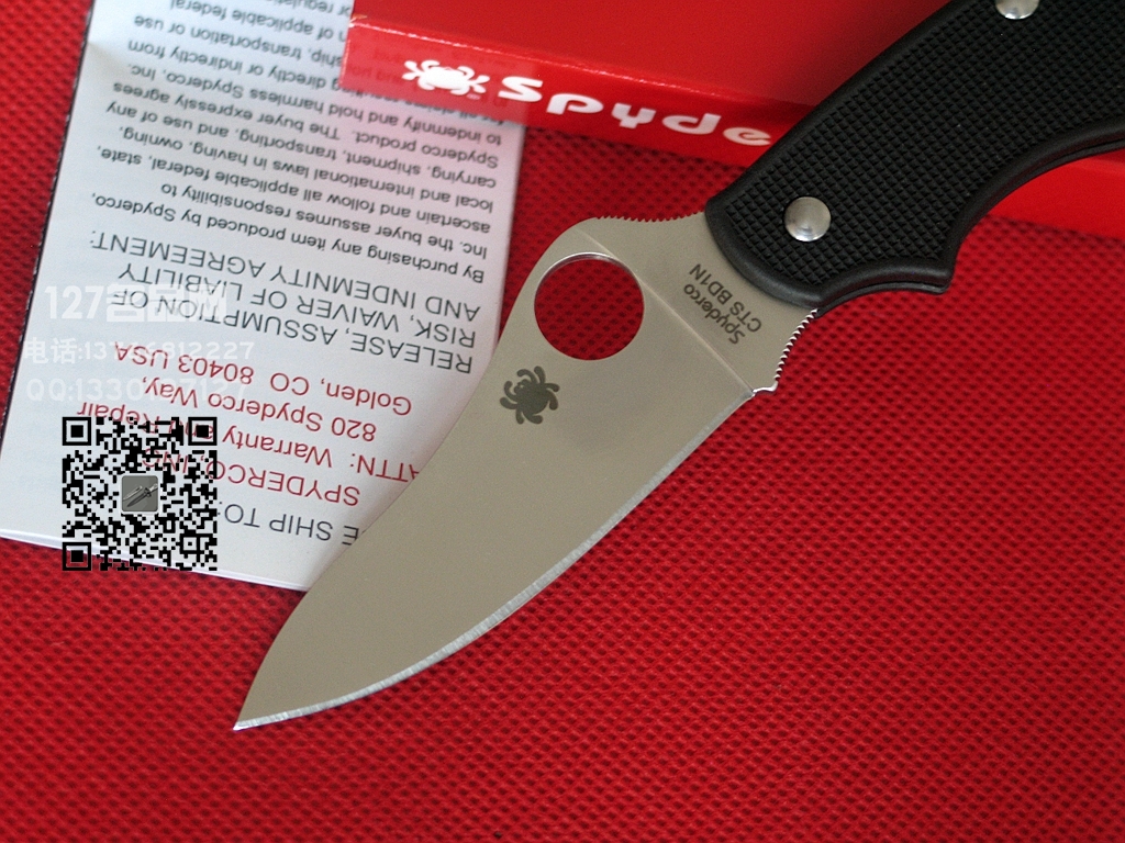 美国蜘蛛Spyderco  C94PBK3 英式折刀127名刀网