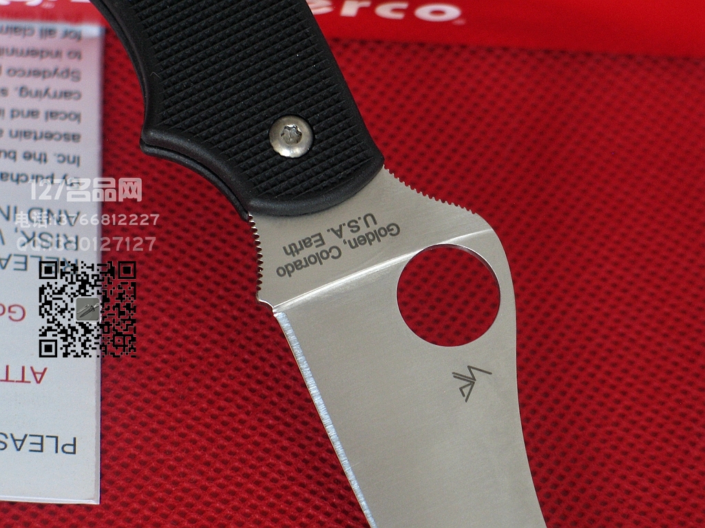 美国蜘蛛Spyderco  C94PBK3 英式折刀127名刀网