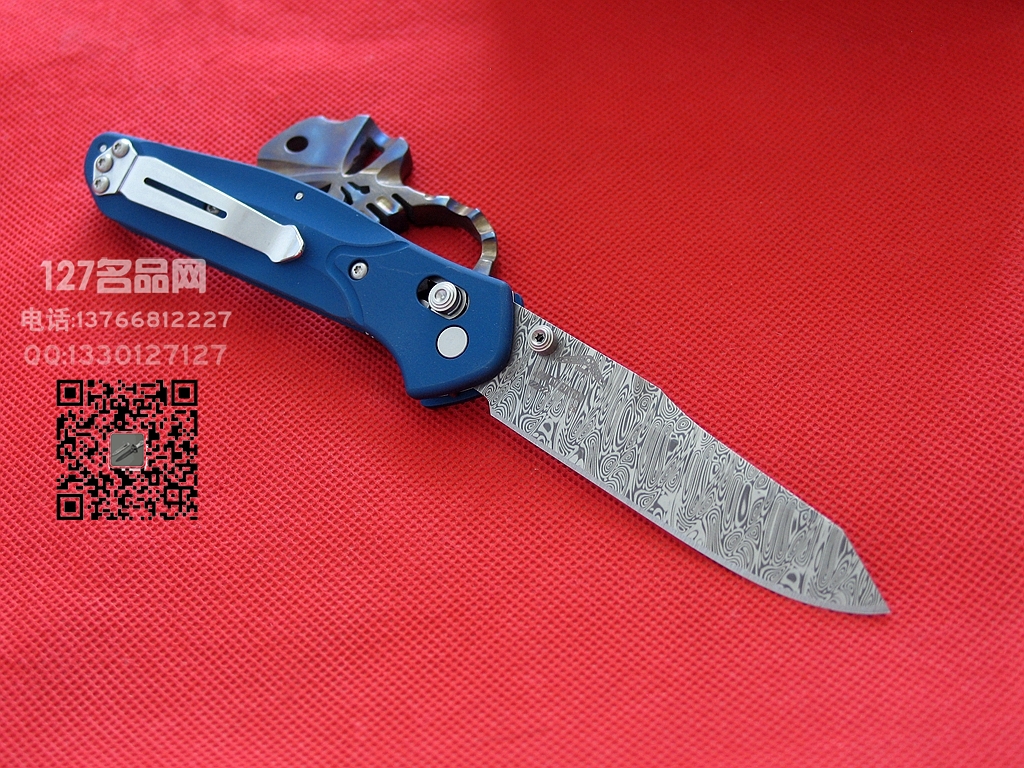 美国蝴蝶Benchmade940-1801大马士革钢限量珍藏版折刀