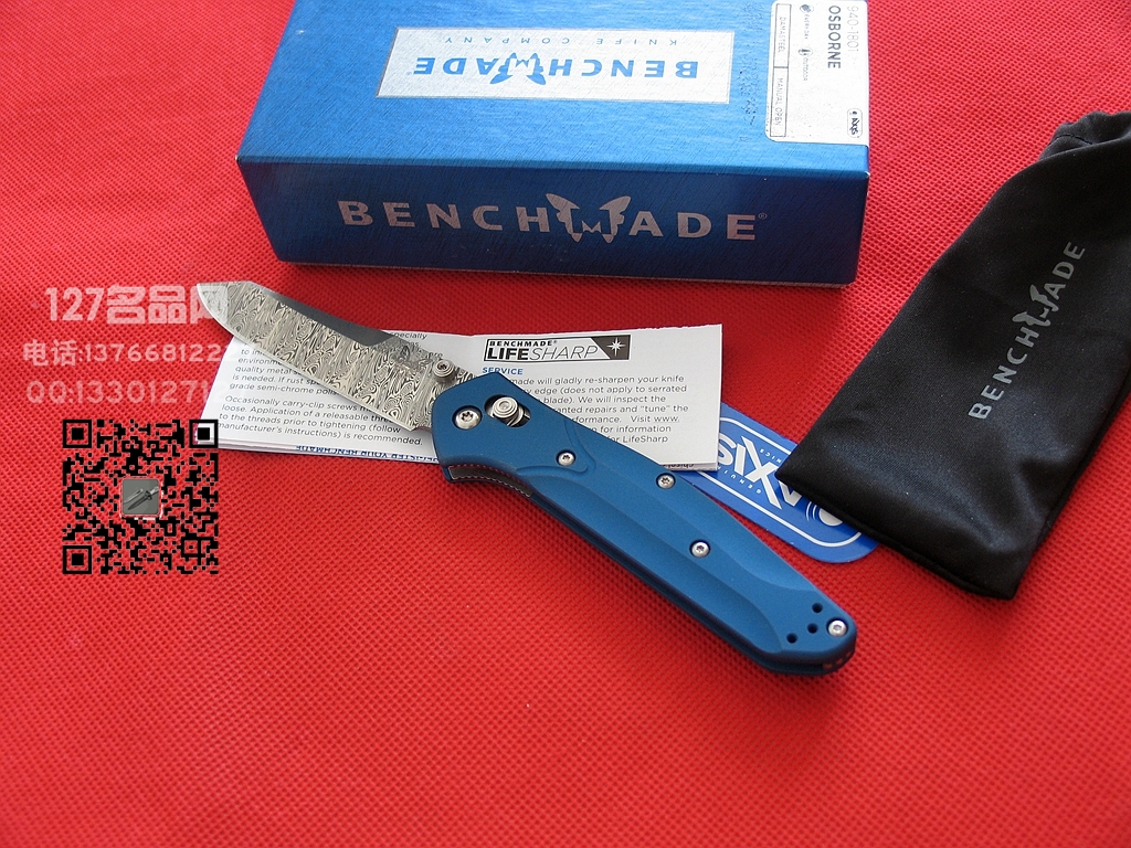 美国蝴蝶Benchmade940-1801大马士革钢限量珍藏版折刀