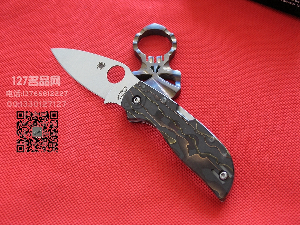 美国蜘蛛SPYDERCO C152RNP三维图案CTS XHP钢