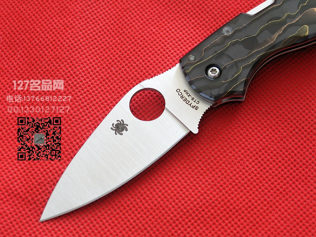 美国蜘蛛SPYDERCO C152RNP三维图案CTS XHP钢