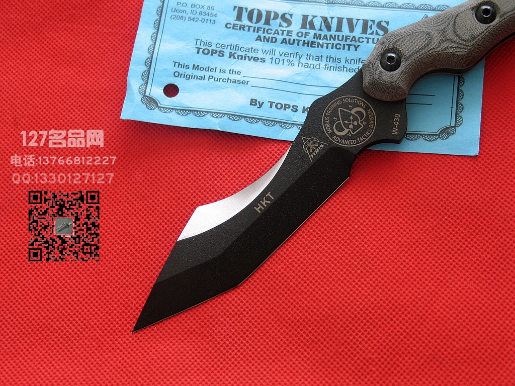 TOPS尖端战术HKT HUNTER KILLER杀手 托普斯战术刀 