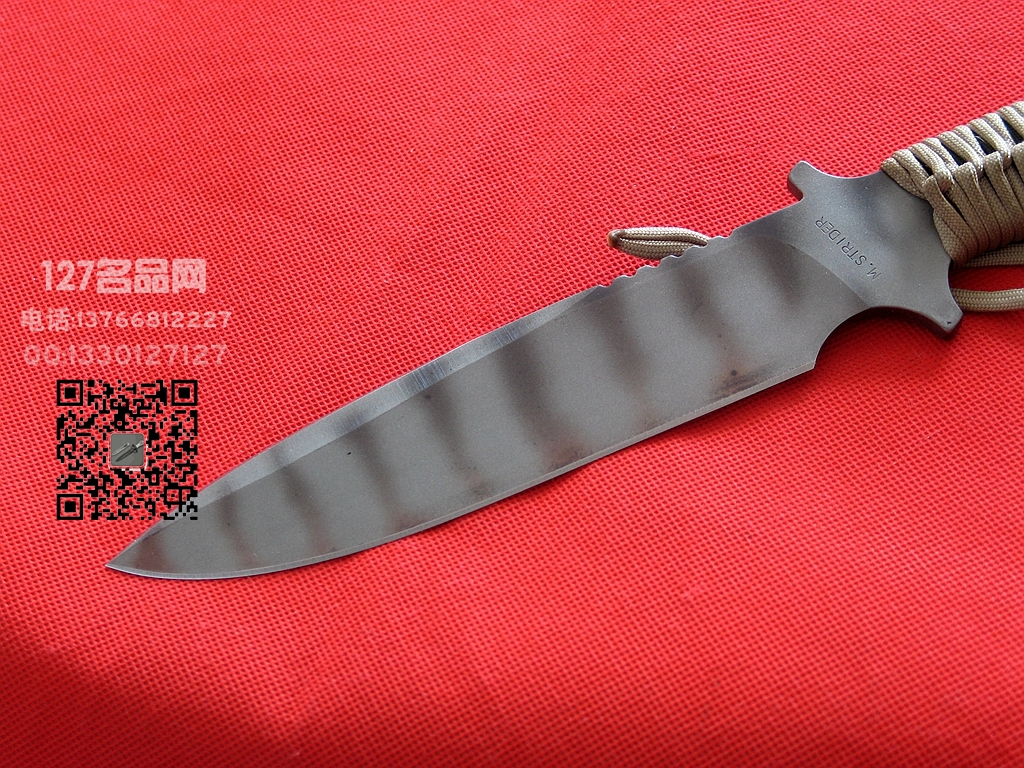 美国挺进者Strider MK1早期火标BG-42钢战斗刀