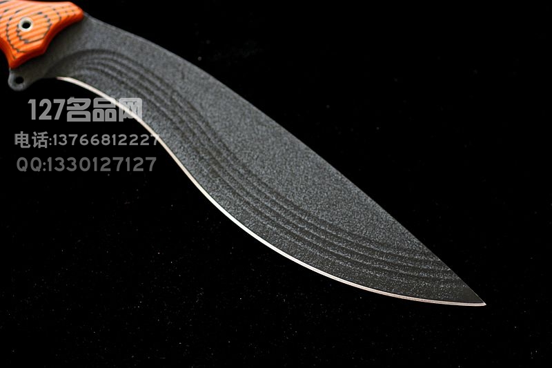 美国巴斯BUSSE  狗腿弯刀 G10南瓜配色 