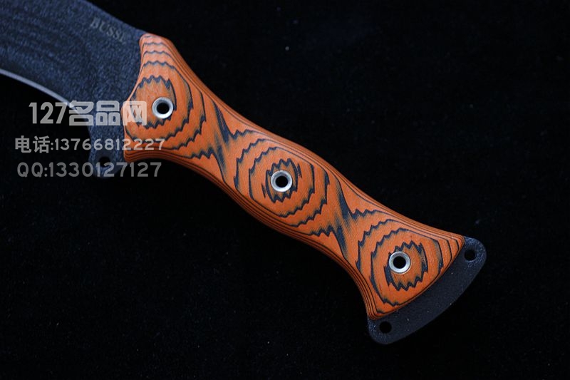 美国巴斯BUSSE  狗腿弯刀 G10南瓜配色 