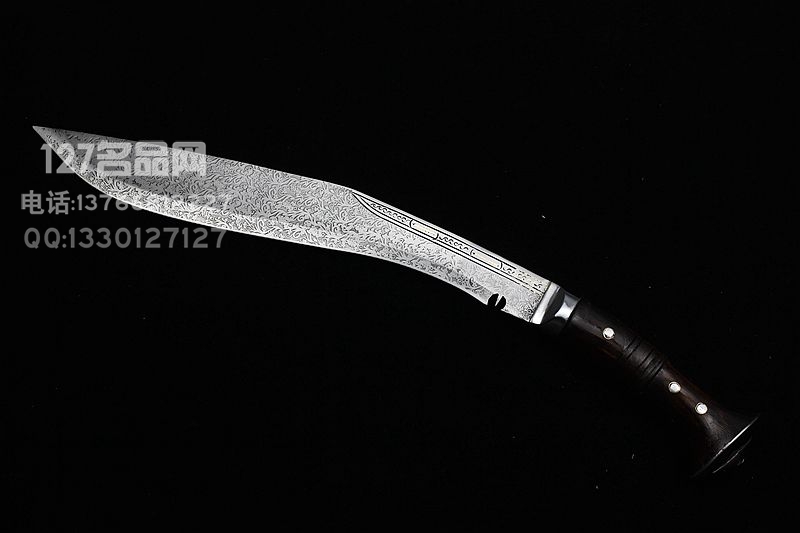 尼泊尔弯刀 多宝雕花版 超级海啸