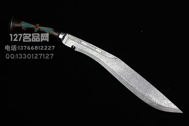 尼泊尔弯刀 多宝雕花版 超级海啸