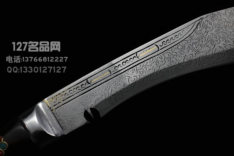 尼泊尔弯刀 多宝雕花版 超级海啸