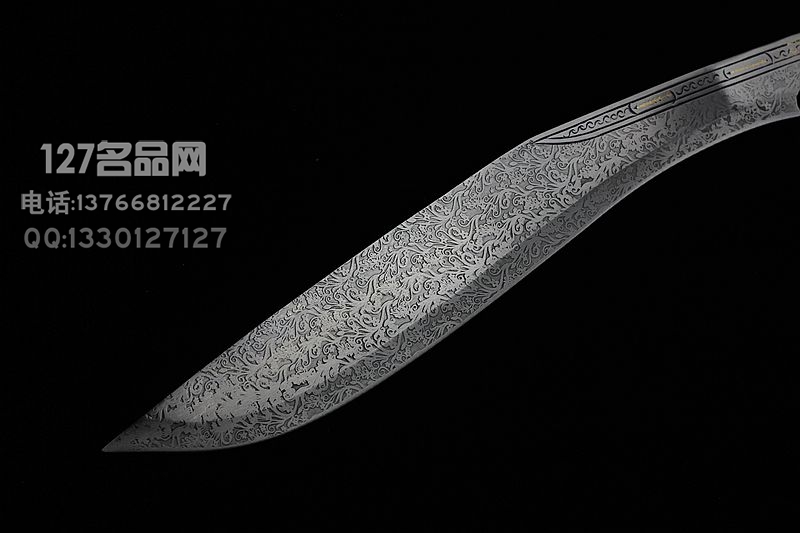 尼泊尔弯刀 多宝雕花版 超级海啸