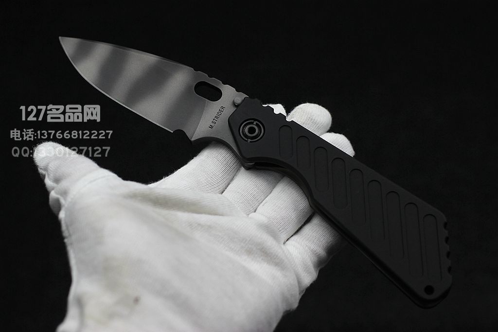 美国挺进者Strider SMF 水滴头虎纹战术折刀