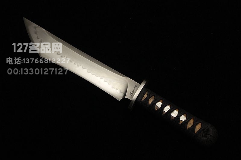 美国ABS刀匠协会 JS级刀匠 W2折叠锻打烧刃 日式直刀