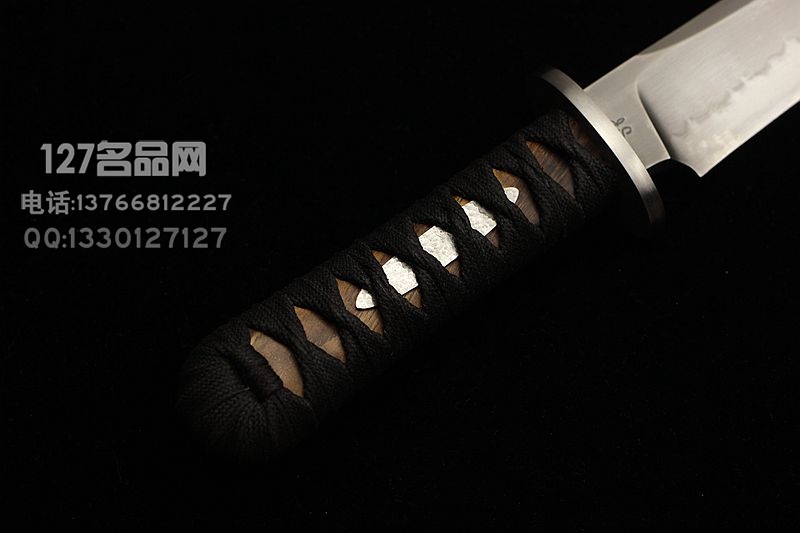 美国ABS刀匠协会 JS级刀匠 W2折叠锻打烧刃 日式直刀