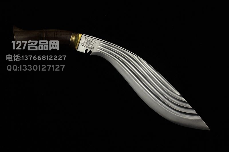 尼泊尔弯刀 传统手工狗腿 造型犀利大方 一体龙骨