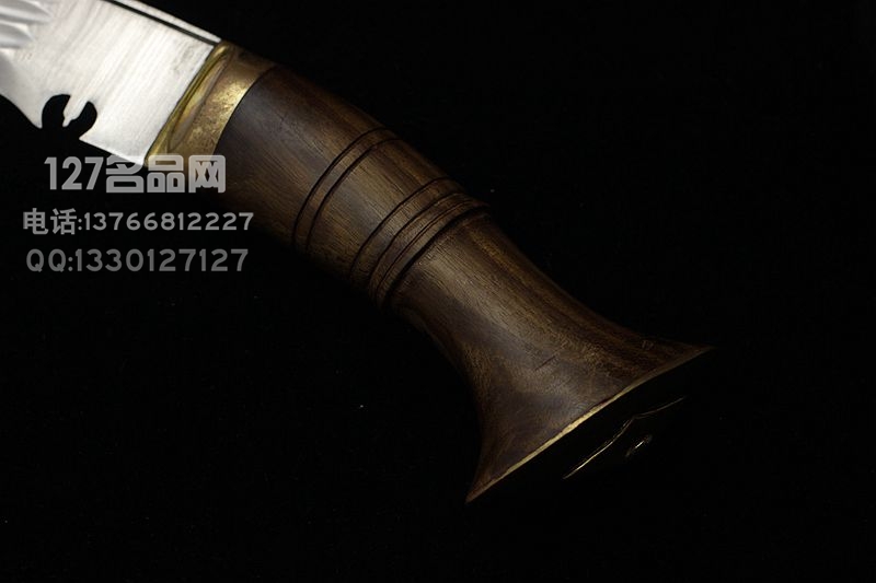 尼泊尔弯刀 传统手工狗腿 造型犀利大方 一体龙骨