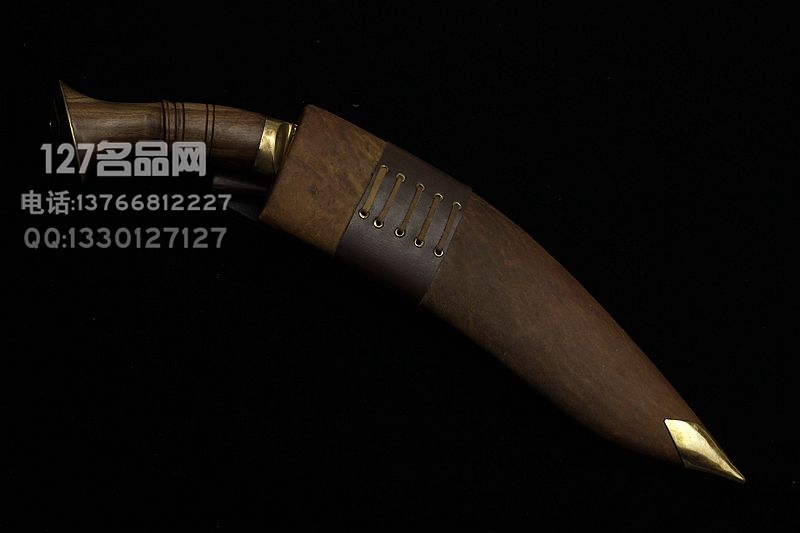 尼泊尔弯刀 传统手工狗腿 造型犀利大方 一体龙骨