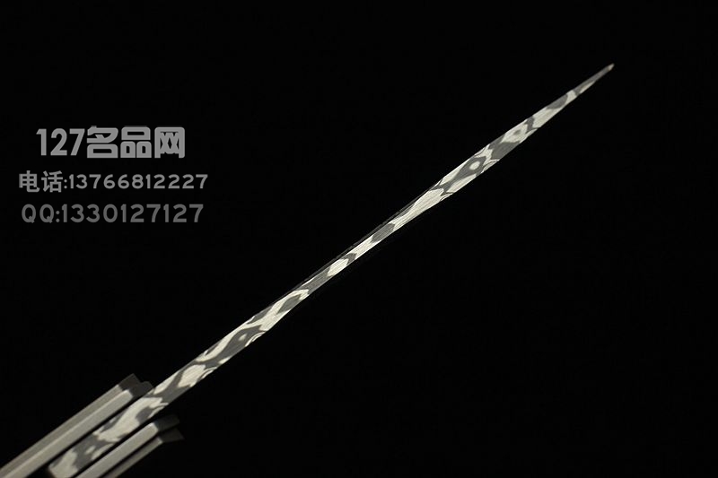 德国博克Boker Kwaiken 瑞粉大马士革快开折刀