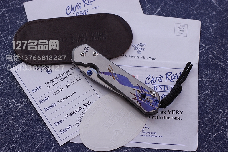 美国克里斯·里夫Chris Reeve大沙本沙 雕花折刀