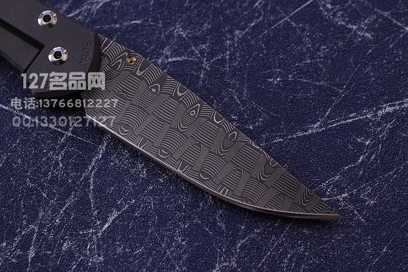 美国克里斯·里夫Chris Reeve小沙花篮雕花大马士革折刀