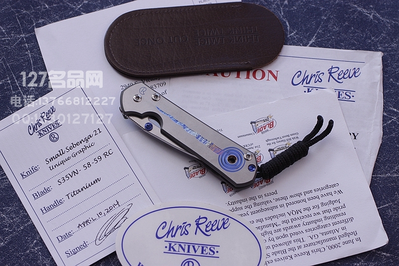 美国克里斯·里夫Chris Reeve 小沙本沙 雕花折刀