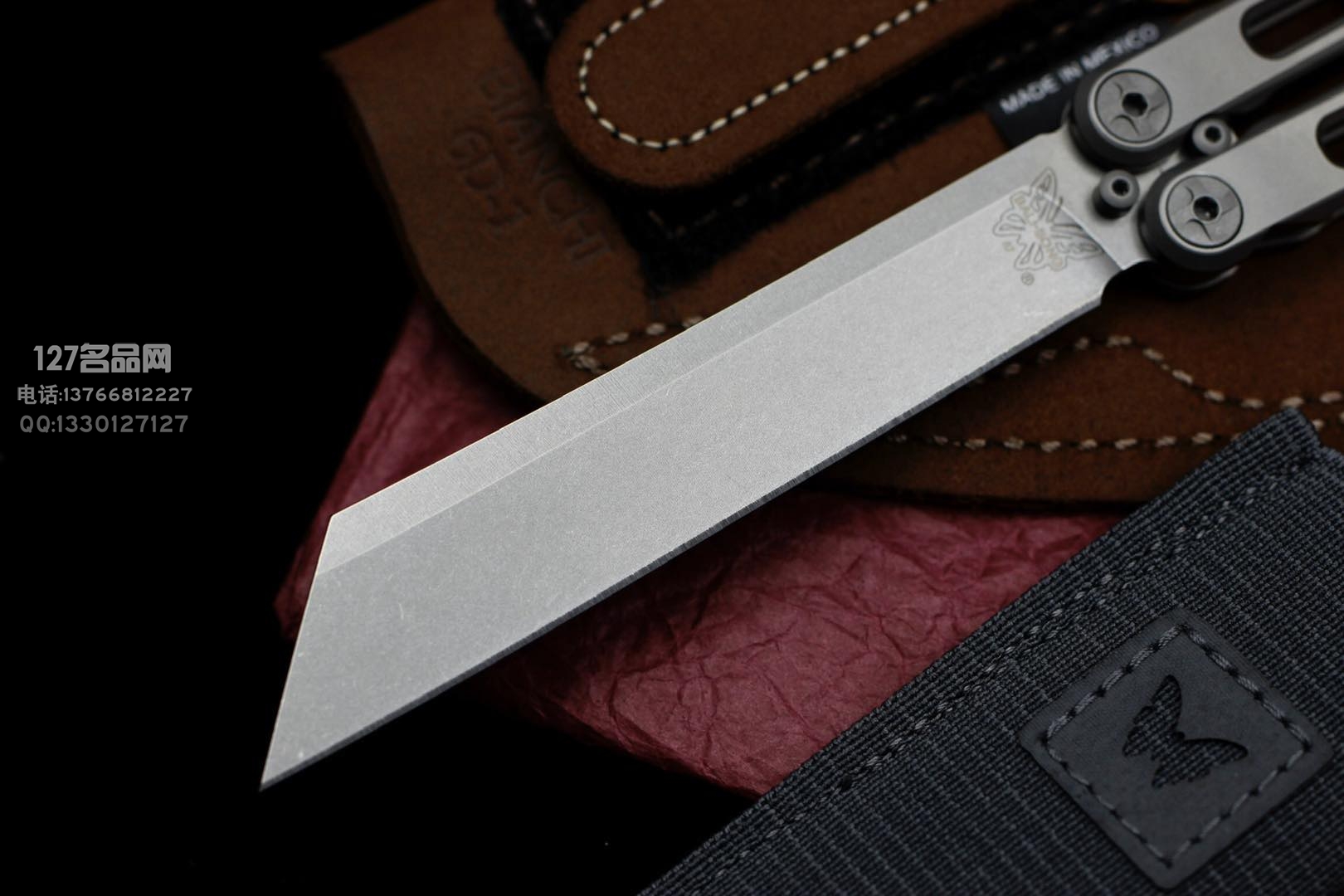 美国蝴蝶Benchmade 87钛柄蝴蝶甩刀 