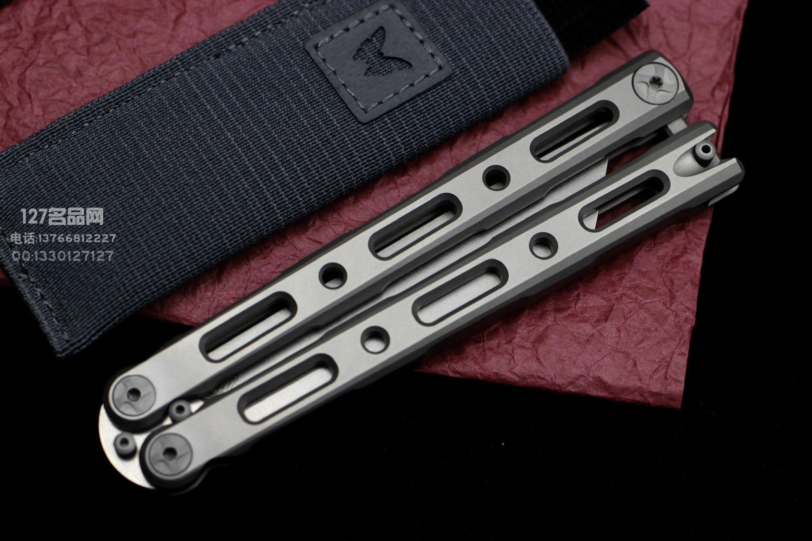美国蝴蝶Benchmade 87钛柄蝴蝶甩刀 