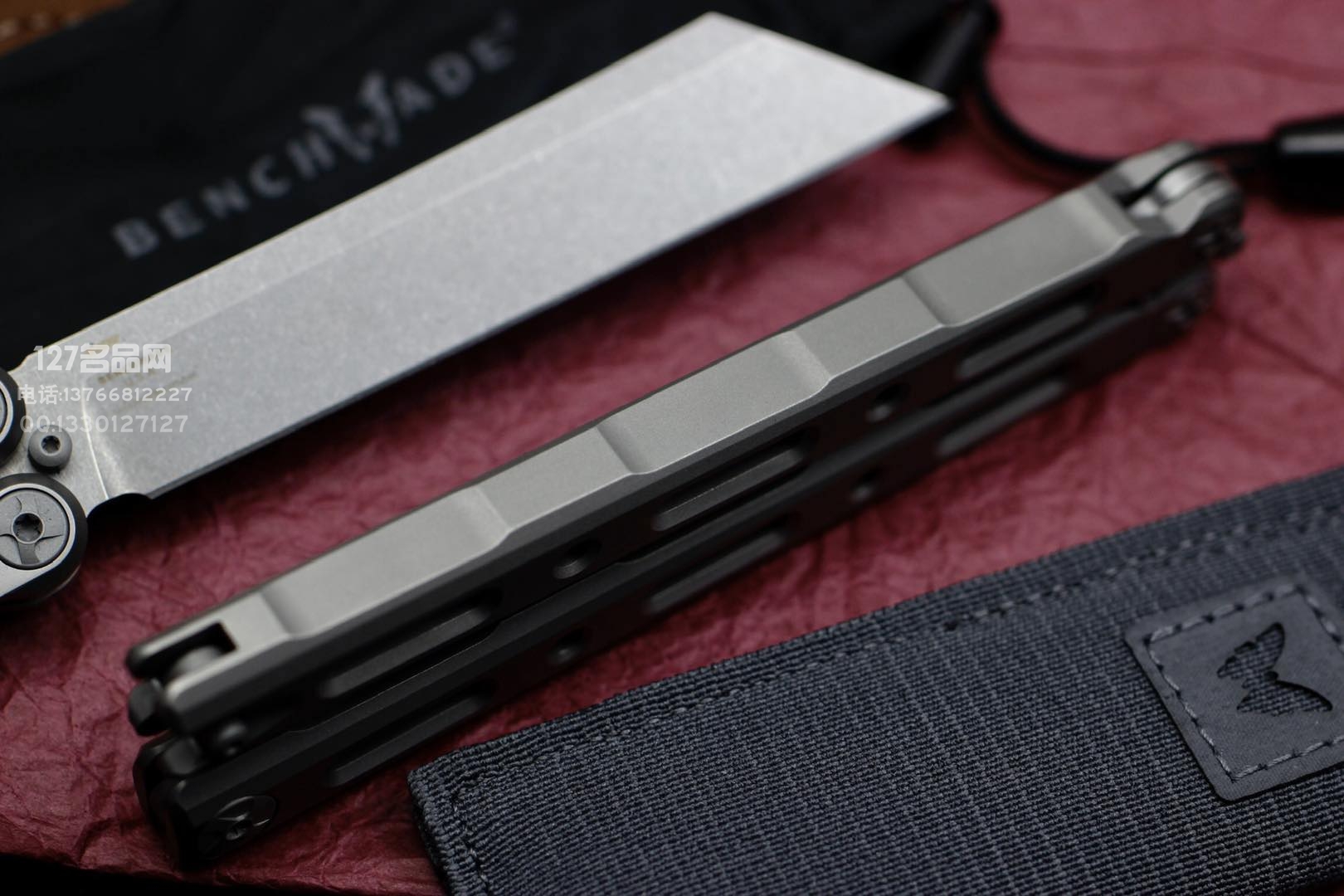 美国蝴蝶Benchmade 87钛柄蝴蝶甩刀 