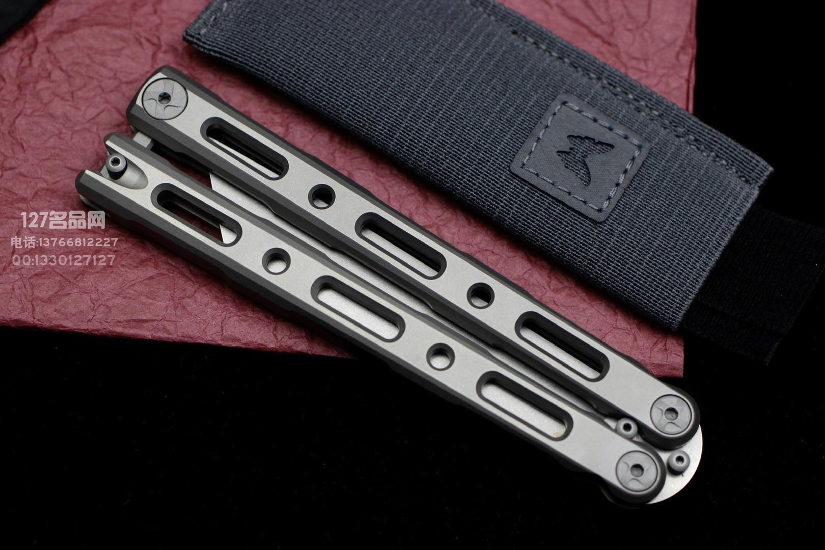 美国蝴蝶Benchmade 87钛柄蝴蝶甩刀 