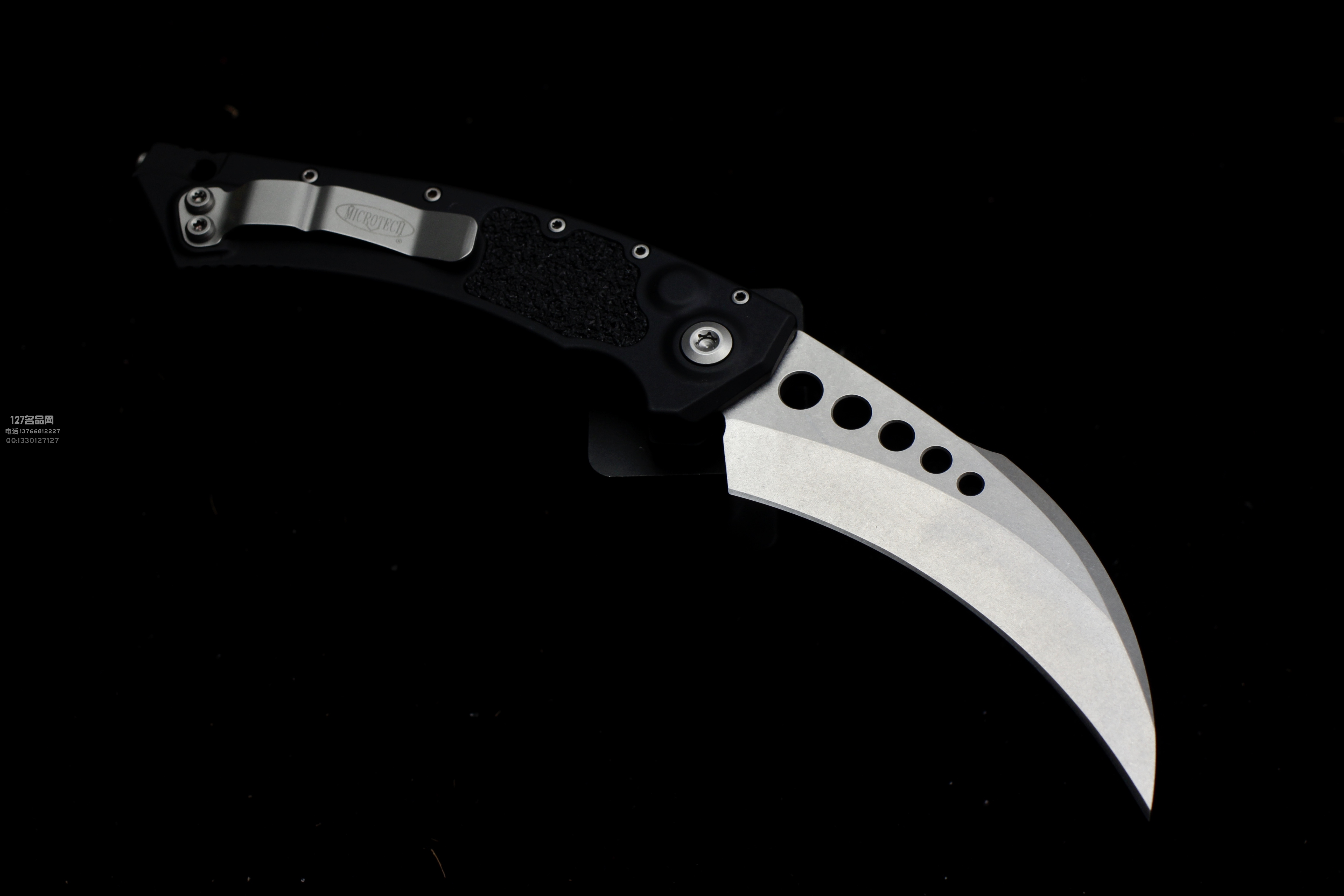 美国微技术Microtech 166-10 HAWK 全自动鹰爪 石洗刃