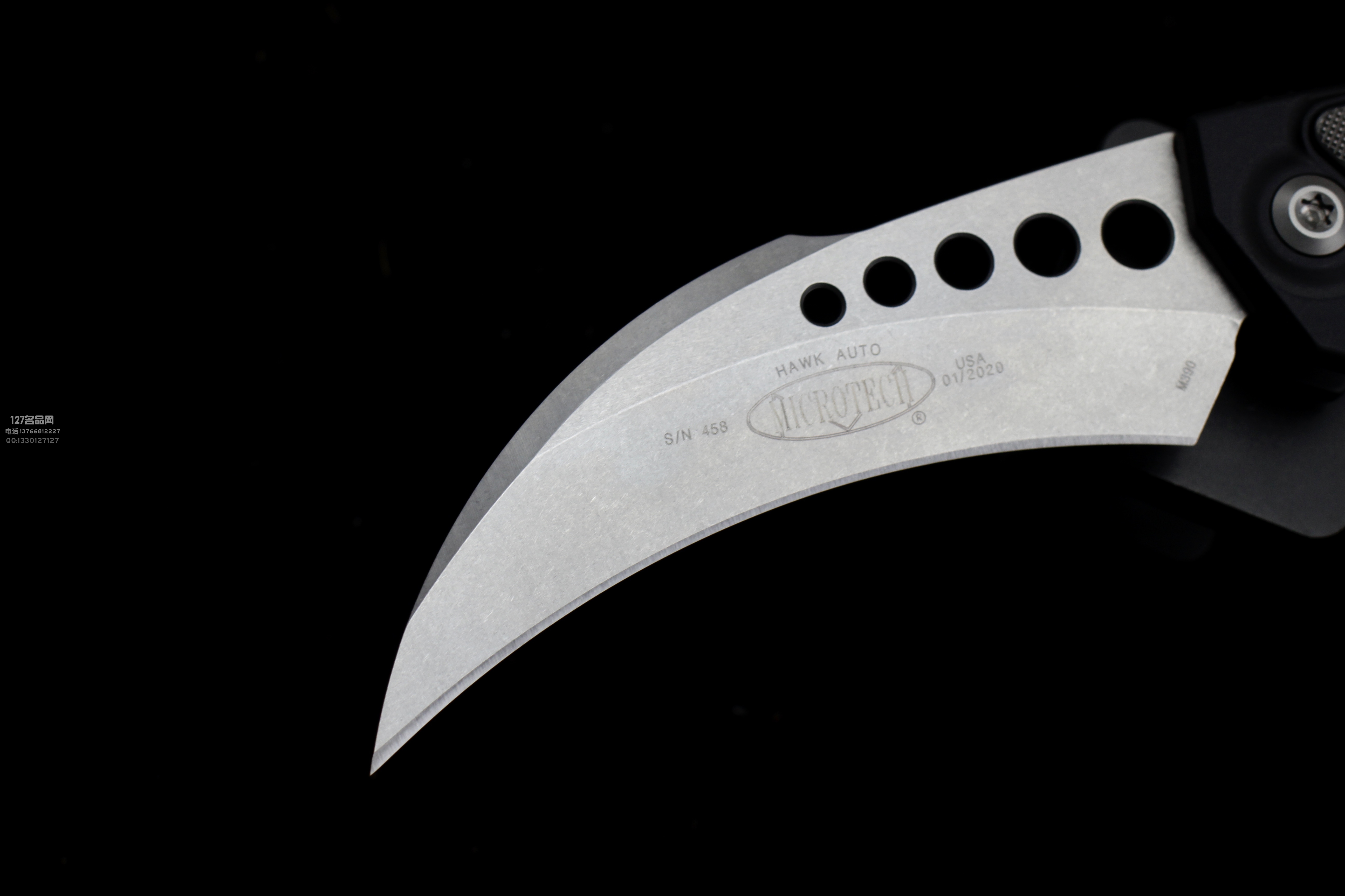 美国微技术Microtech 166-10 HAWK 全自动鹰爪 石洗刃