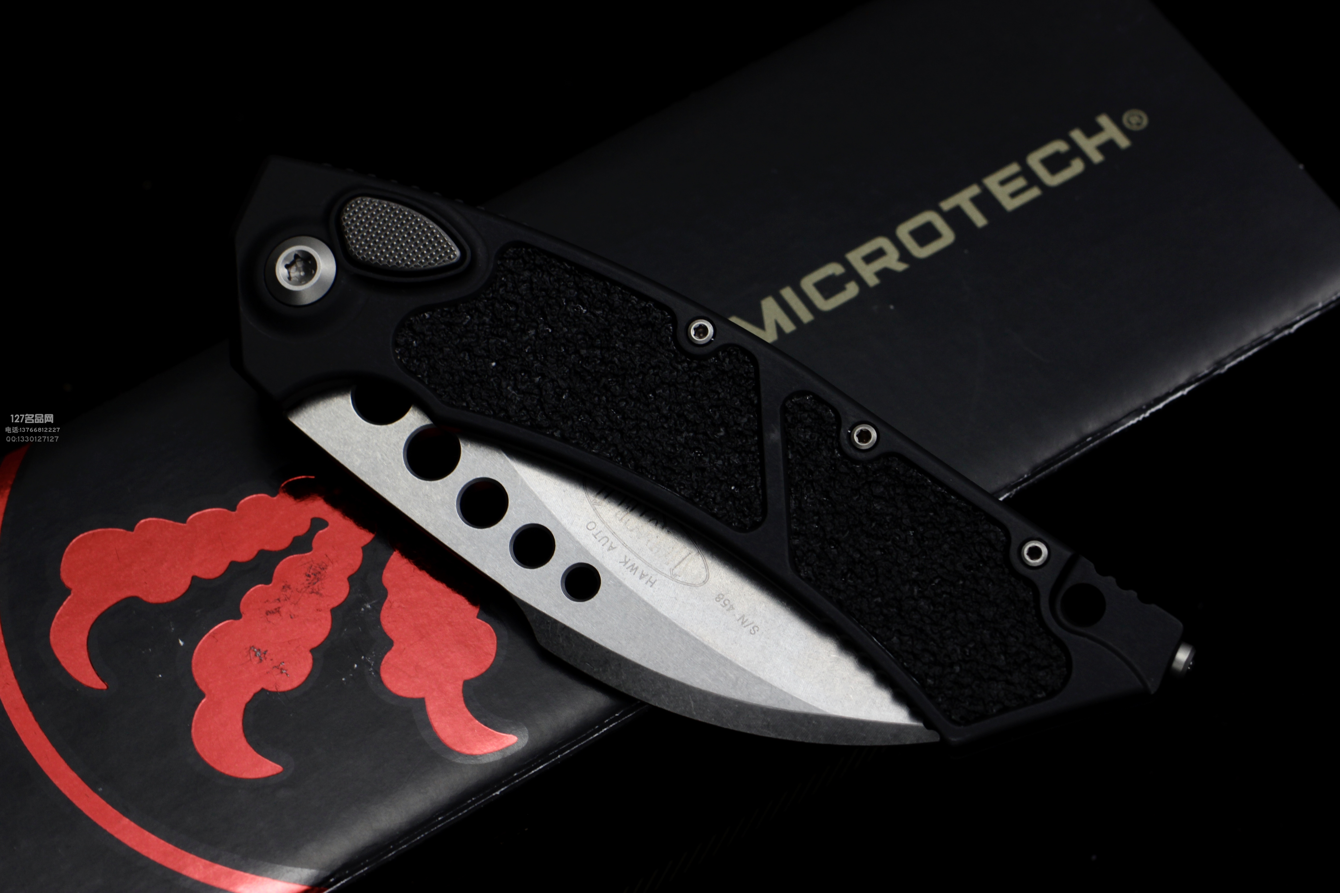 美国微技术Microtech 166-10 HAWK 全自动鹰爪 石洗刃