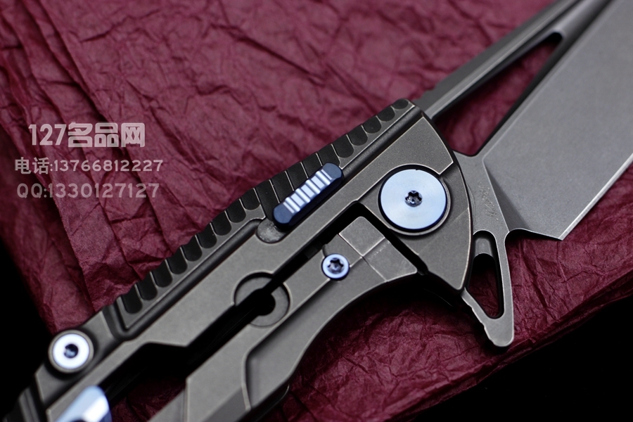 Rike Knife M2 S35VN刃材 钛合金一体框架锁 鱼鳍快开折刀