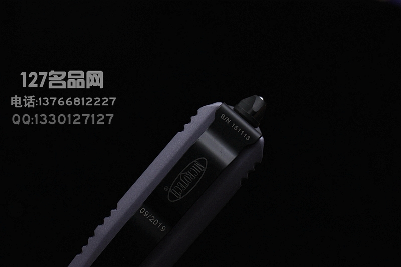 美国微技术Microtech 121-1GY灰色手柄单锋直跳