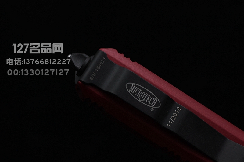 美国微技术Microtech 121-1RD红色手柄单锋直跳