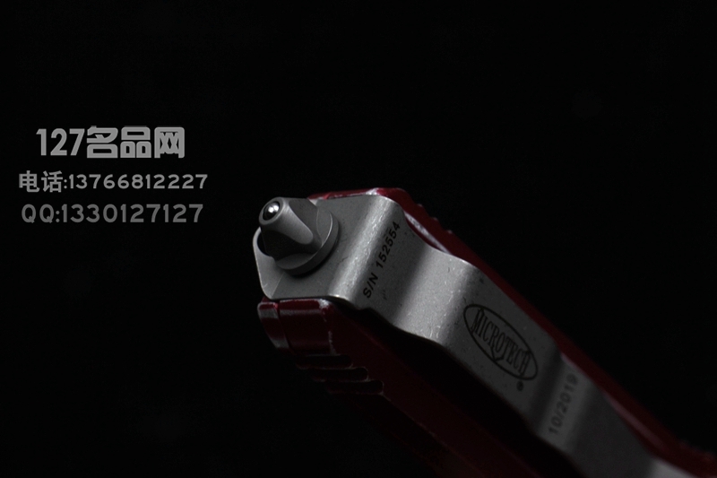 美国微技术Microtech  122-10DRD做旧天启红色柄双锋直跳