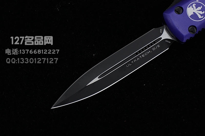 美国微技术Microtech 122-1PU紫色手柄双锋直跳