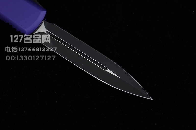 美国微技术Microtech 122-1PU紫色手柄双锋直跳