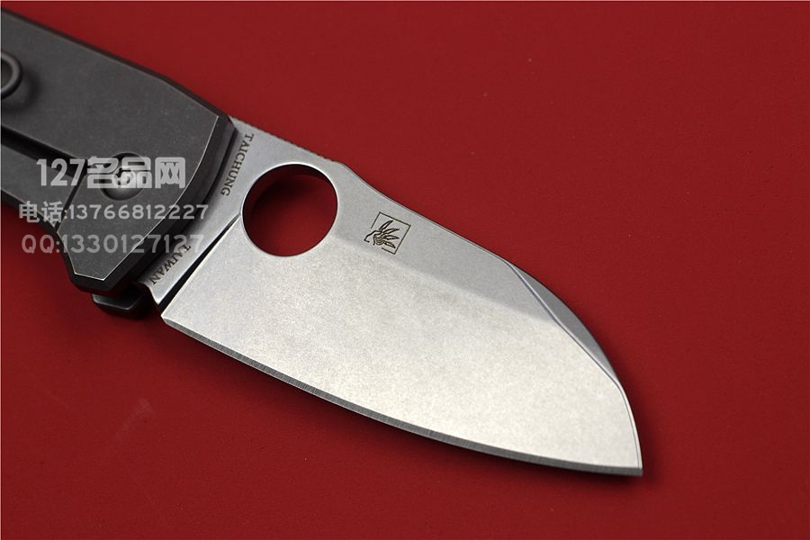 SPYDERCO 美国蜘蛛 C158TIP Techno  滚磨处理钛柄石洗