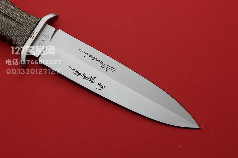 德国博克Boker 阿普盖特 5.5寸军版 米卡塔双刃战斗匕首