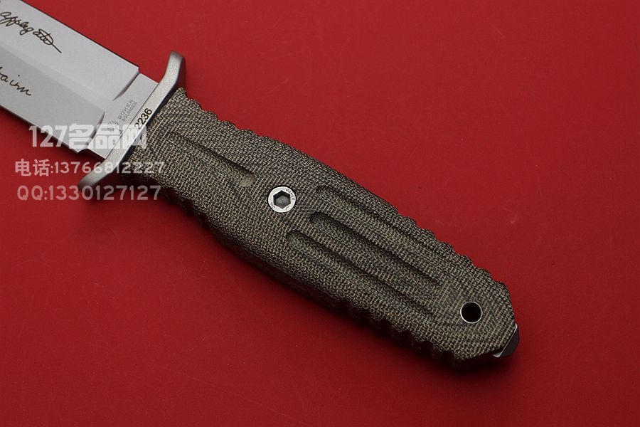 德国博克Boker 阿普盖特 5.5寸军版 米卡塔双刃战斗匕首