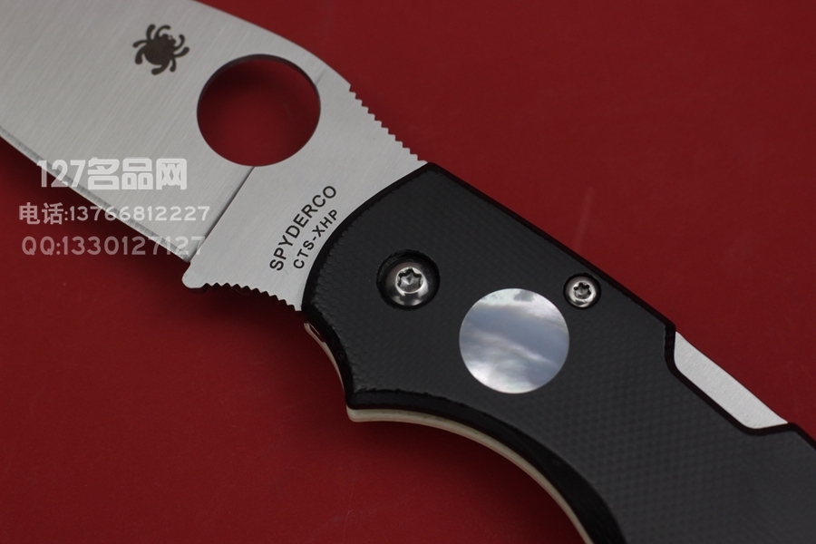Spyderco 美国蜘蛛 C152GSMP 双色G10手柄 日月星辉 贝母镶嵌
