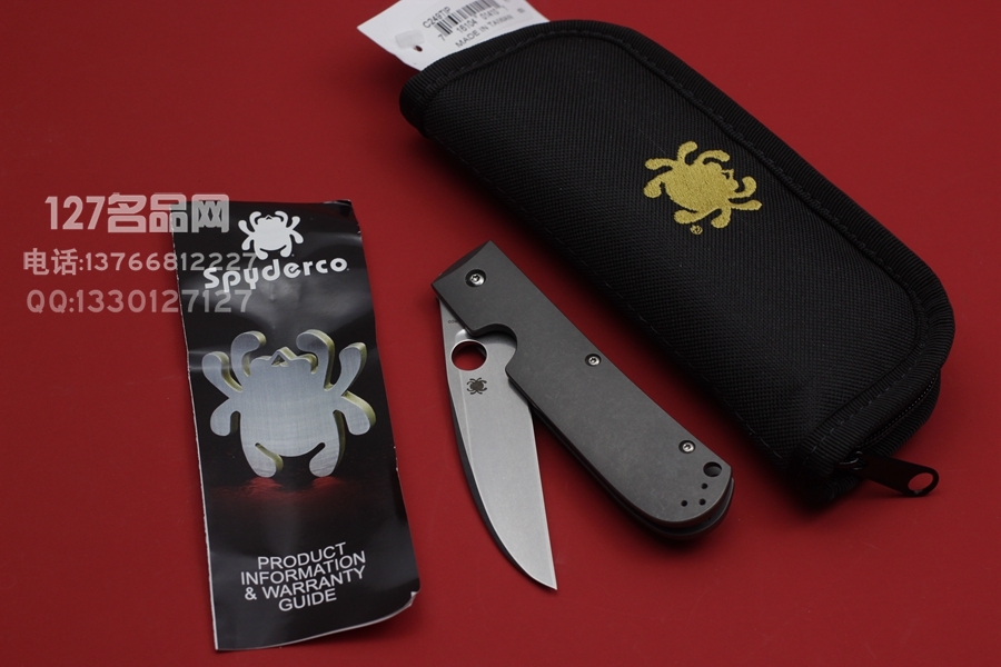 Spyderco 美国蜘蛛C249TIP MS合作款 CTSXHP钢材 钛合金柄