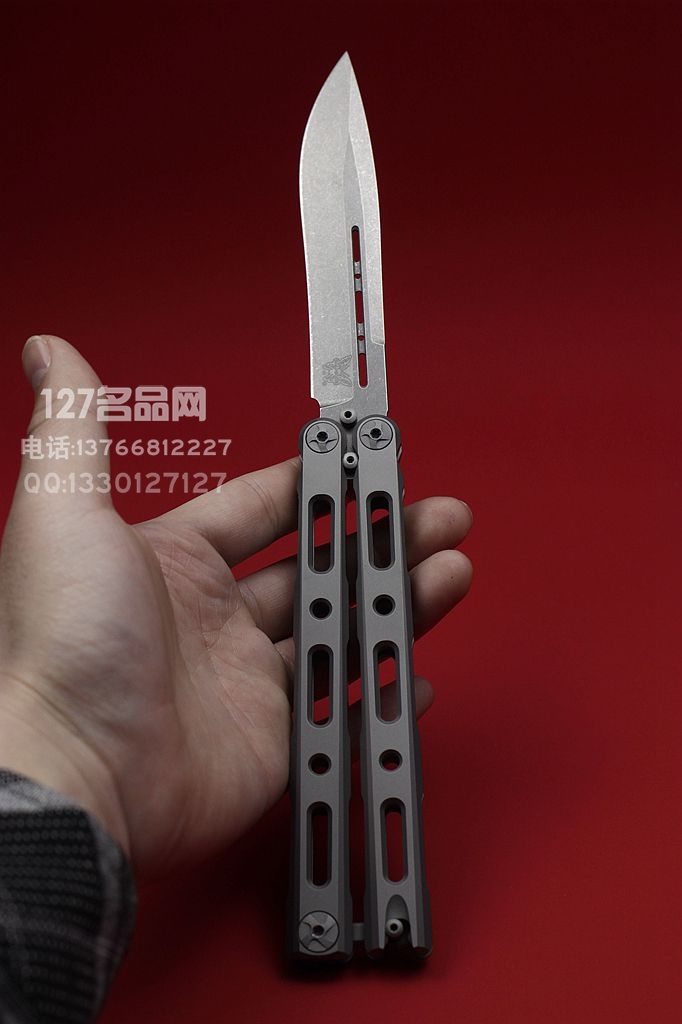 美国蝴蝶Benchmade 85钛柄蝴蝶甩刀 CPM-S30V