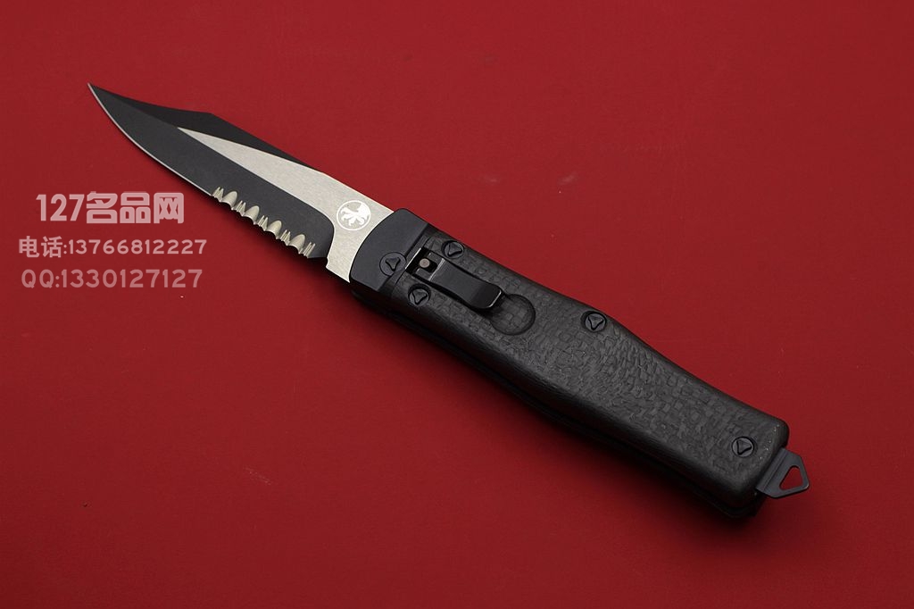 美国微技术Microtech 绝版眼镜蛇侧跳 S35VN 碳纤维手柄