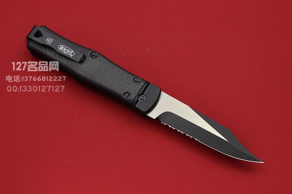 美国微技术Microtech 绝版眼镜蛇侧跳 S35VN 碳纤维手柄