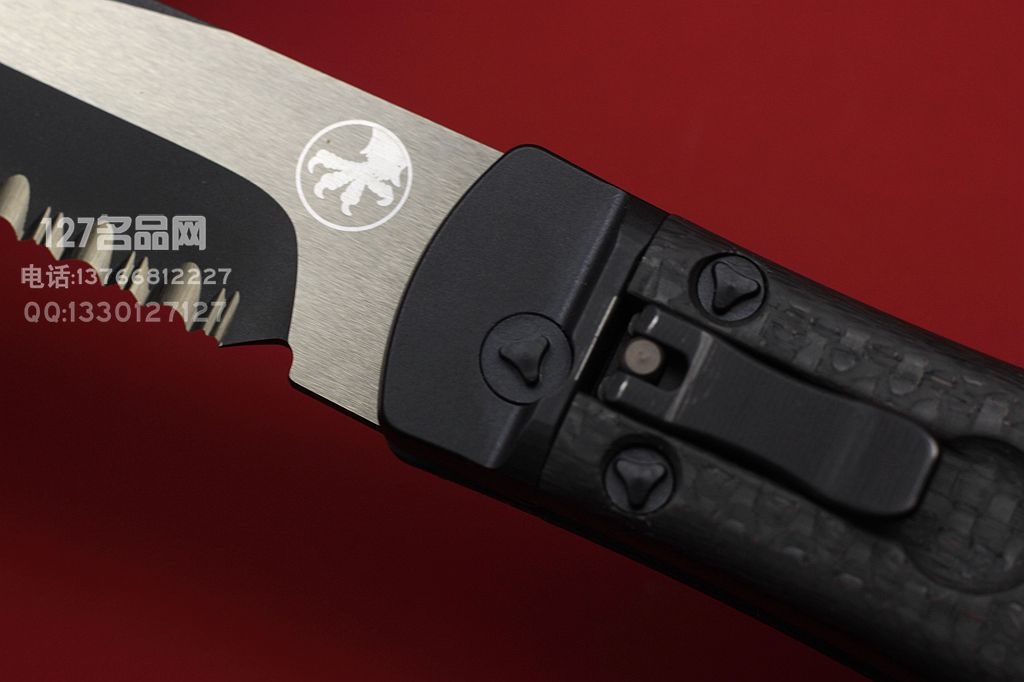 美国微技术Microtech 绝版眼镜蛇侧跳 S35VN 碳纤维手柄
