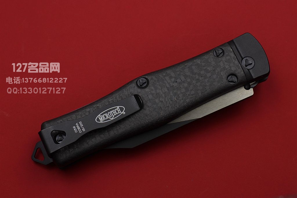 美国微技术Microtech 绝版眼镜蛇侧跳 S35VN 碳纤维手柄