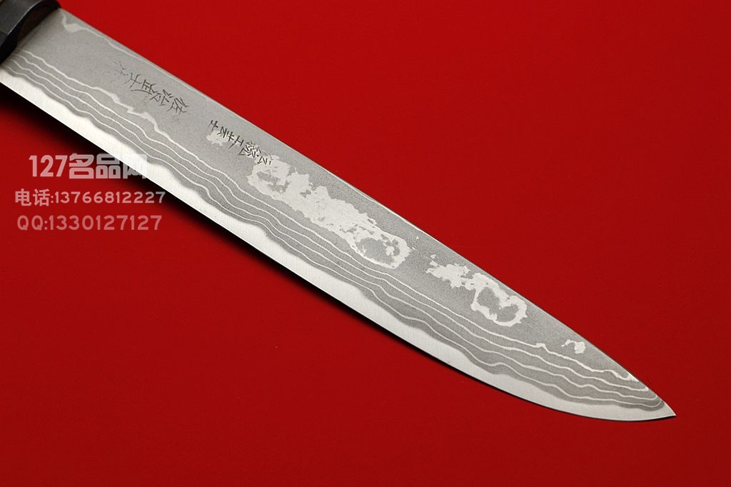 日本手工佐治武士Takeshi Saji白纸多层大马士革钢 樱花木